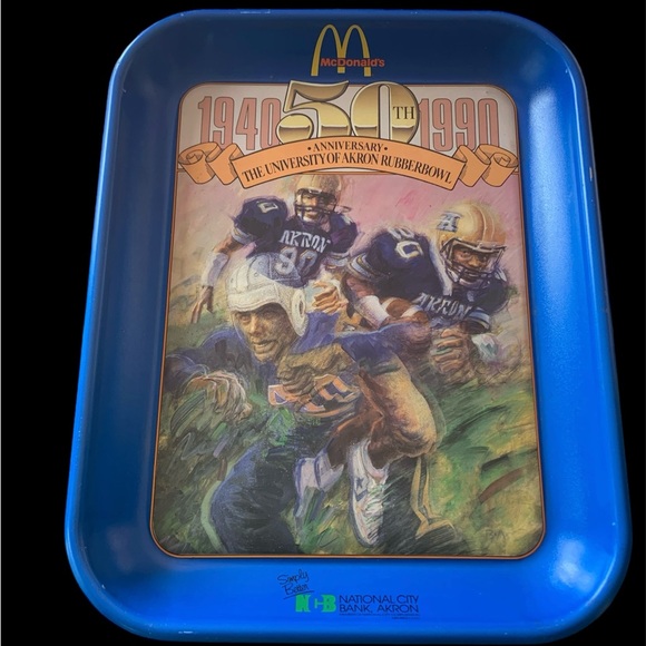 Vintage tray McDonald’s 50th University of Akron rubberbowel - Picture 1 of 5
